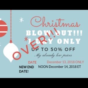 THIS SALE HAS ENDED - CHRISTMAS BLOW OUT SALE!!!